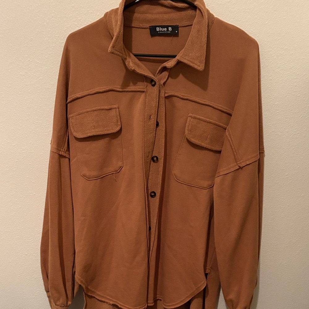Blue B Brown Button-Up Shirt